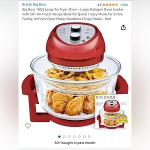 Red 16 qt air fryer
